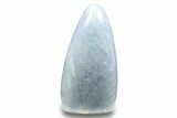 Polished, Free-Standing Blue Calcite - Madagascar #258657-1